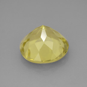 Quartzo amarelo natural 5,36ct, corte redondo, VVS-VS
