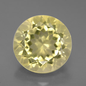 Quartzo amarelo natural 5,94ct, corte redondo, VVS