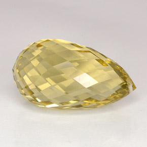 Quartzo amarelo natural 22,59ct, briolete, VS