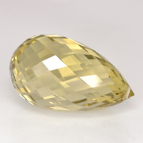 Quartzo amarelo natural 15,28ct, briolete, VVS-VS