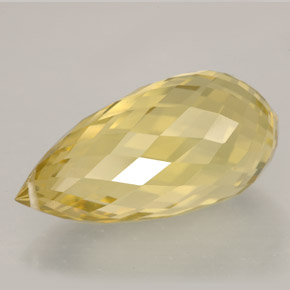 Quartzo amarelo natural 11,48ct, briolete, VVS