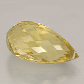 Quartzo amarelo natural 11,48ct, briolete, VVS