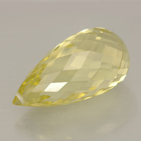 Quartzo amarelo natural 12,08ct, briolete, VVS-VS