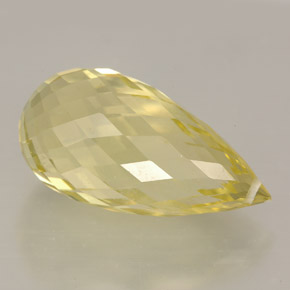 Quartzo amarelo natural 12,08ct, briolete, VVS-VS