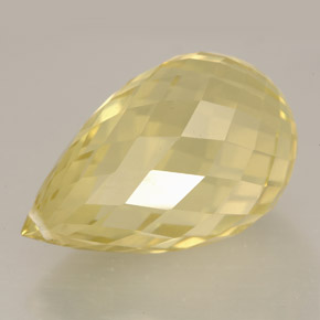 Quartzo amarelo natural 16,27ct, briolete, VVS