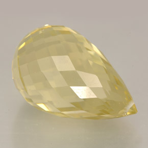 Quartzo amarelo natural 16,27ct, briolete, VVS