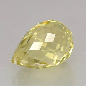 Quartzo amarelo natural 10,31ct, briolete, VVS