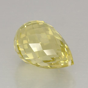 Quartzo amarelo natural 10,31ct, briolete, VVS