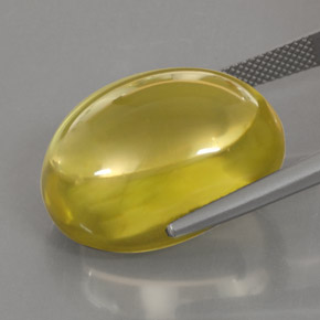 Quartzo amarelo natural 39,75ct, corte oval, transparente