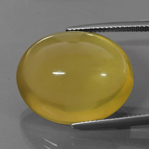 Quartzo amarelo natural 36,73ct, corte oval, transparente