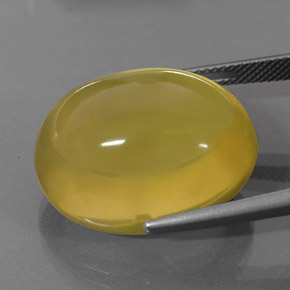 Quartzo amarelo natural 36,73ct, corte oval, transparente