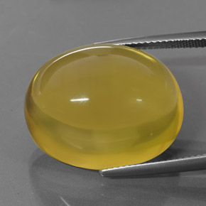 Quartzo amarelo natural 38,02ct, corte oval, transparente