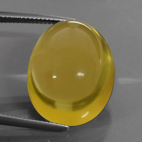 Quartzo amarelo natural 38,02ct, corte oval, transparente