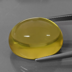 Quartzo amarelo natural 38,02ct, corte oval, transparente