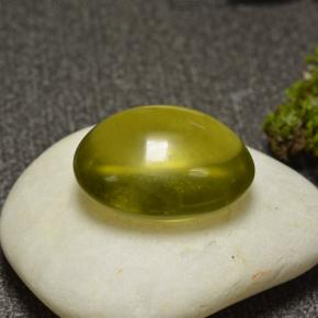 Quartzo verde natural 29,76ct, corte oval, transparente