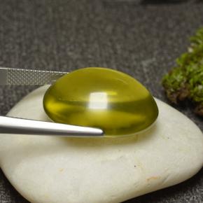Quartzo verde natural 29,76ct, corte oval, transparente