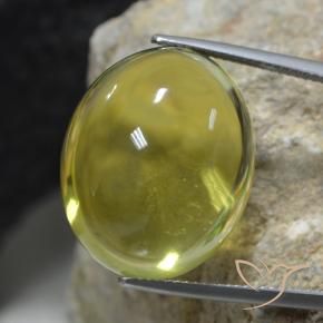 Quartzo Verde Terroso Quente Natural 37.04ct, oval, Transparente