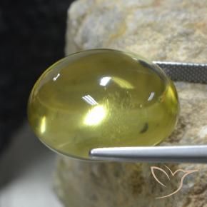 Quartzo Verde Terroso Quente Natural 37.04ct, oval, Transparente