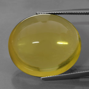 Quartzo amarelo natural 58,96ct, corte oval, transparente