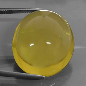 Quartzo amarelo natural 58,96ct, corte oval, transparente
