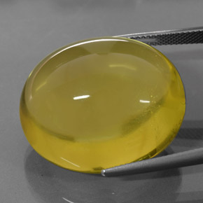 Quartzo amarelo natural 58,96ct, corte oval, transparente