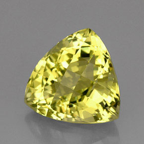 Quartzo amarelo natural 19,34ct, trillion, VVS