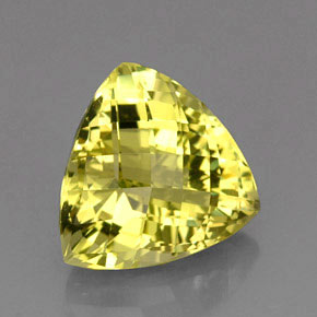 Quartzo amarelo natural 19,34ct, trillion, VVS