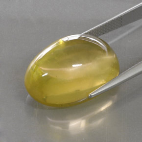 Quartzo amarelo natural 27,87ct, corte oval, transparente