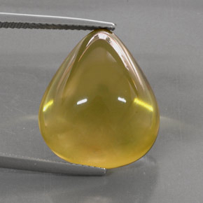 Quartzo amarelo natural 22,07ct, formato de pêra, transparente