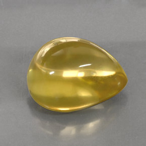Quartzo amarelo natural 22,07ct, formato de pêra, transparente