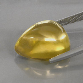 Quartzo amarelo natural 22,07ct, formato de pêra, transparente