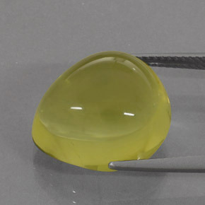 Quartzo amarelo natural 17,87ct, formato de pêra, transparente