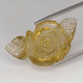 Quartzo amarelo natural 21,78ct, transparente, transparente/translúcido