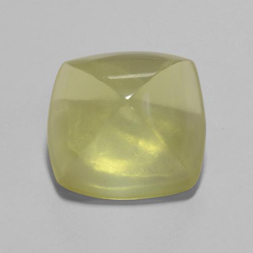 Quartzo amarelo natural 7,89ct, almofada cortada, transparente