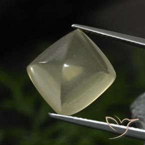 Quartzo Amarelo Esverdeado Claro Natural 8.50ct, Almofada, Transparente