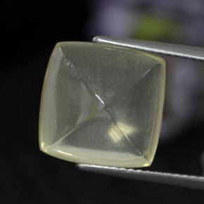 Quartzo amarelo natural 7,66ct, almofada cortada, transparente