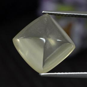 Quartzo amarelo natural 7,66ct, almofada cortada, transparente