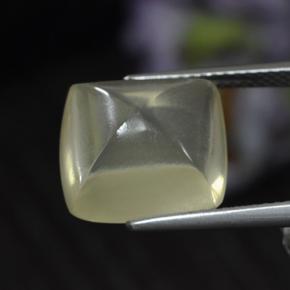 Quartzo amarelo natural 7,66ct, almofada cortada, transparente