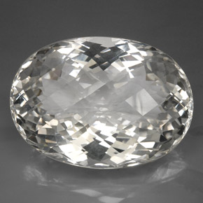 Quartzo branco natural 418,80ct, corte oval, IF