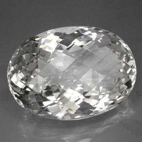 Quartzo branco natural 418,80ct, corte oval, IF