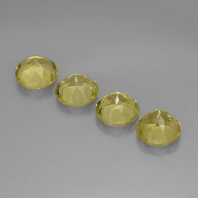 Pedras preciosas de quartzo amarelo natural de  ct, corte redondo, VVS-VS
