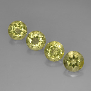 Pedras preciosas de quartzo amarelo natural de  ct, corte redondo, VVS-VS