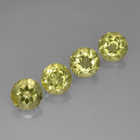 Pedras preciosas de quartzo amarelo natural de  ct, corte redondo, VVS-VS