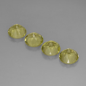 Pedras preciosas de quartzo amarelo natural de  ct, corte redondo, VVS-VS