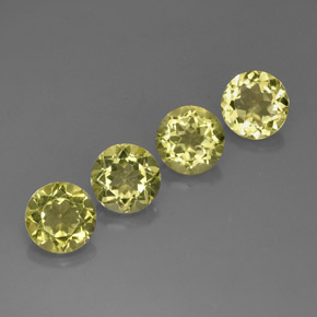 Pedras preciosas de quartzo amarelo natural de  ct, corte redondo, VVS-VS
