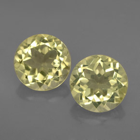 Pedras preciosas de quartzo amarelo natural de  ct, corte redondo, VVS-VS