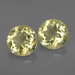 Pedras preciosas de quartzo amarelo natural de  ct, corte redondo, VVS-VS