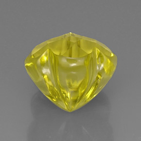 Quartzo amarelo natural 12,53ct, corte flor, transparente