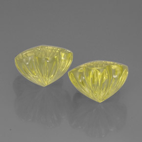 Pedras preciosas de quartzo amarelo natural de  ct, corte flor, transparente