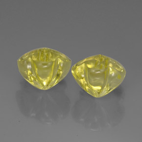 Pedras preciosas de quartzo amarelo natural de  ct, corte flor, transparente